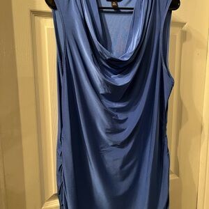 Dana Buchman Light Blue Cowl Neck Top